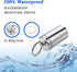 Portable Pill Holder Keychain,Aluminium Alloy Waterproof Pill Box Container for Purse Pocket,Small Daily Pill Case for Outdoor Travel Camping-2PCS