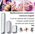 Silver Magnetic Wand for 3D Cat Eyes, Multifunctional Nail Tool with Long Strip Magnet for DIY Manicure - Gel Polish Art