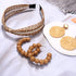 NVENF 6Pack Straw Headbands, Rattan Earrings for Women, Boho Raffia Knotted Hairband, Summer Beach Accessory