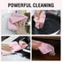 Microfiber Cleaning Cloths Roll 11.8" x 11.8" - Lint Free, Quick Dry, Ultra Absorbent Reusable Rags (Pink)