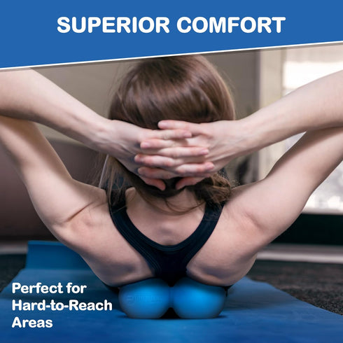 Peanut Massage Ball - Double Lacrosse Massage Ball & Mobility Ball for Physical Therapy - Deep Tissue Massage Tool