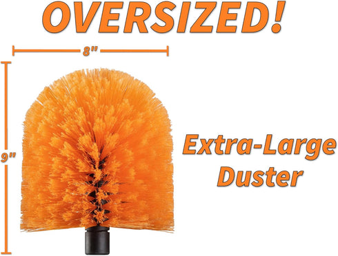 Cobweb Duster Head Brush, Big Puffy Spider Web Brush for Indoor & Outdoor Cleaning, Fits Standard Acme Poles