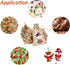 DERAYEE 12Pcs Christmas Jute Burlap Gift Bags with Drawstring, Small Craft Canvas Goodie Bags for Xmas Party Wedding