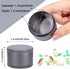 Metal Pill Box Pill Case - Waterproof Travel Medicine Organizer, Round Aluminum Alloy Storage for Daily Pills, Gray Big