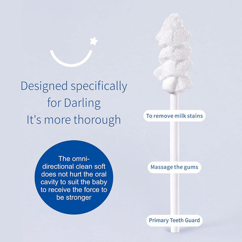 42 Pcs Baby Oral Cleaner, Upgrade Spiral Model, One-Time Toothbrush for Newborns