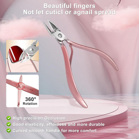 Women Professional Manicure Set, 30 Pieces Stainless Steel Nail Clippers Pedicure Kit with Luxurious Travel Case
