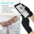 Vive Rheumatoid Arthritis Gloves - Fingerless Compression Wrap for Hand Pain and Osteoarthritis - Black