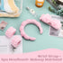 Puffy Spa Headband & Skincare Headbands for Women, Terry Cloth Towel Head Band, 4 Pcs Face Wash Wristband Set