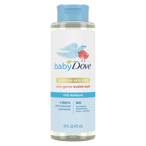 Baby Dove Bubble Bath, Rich Moisture for Sensitive Skin Care, 16 oz