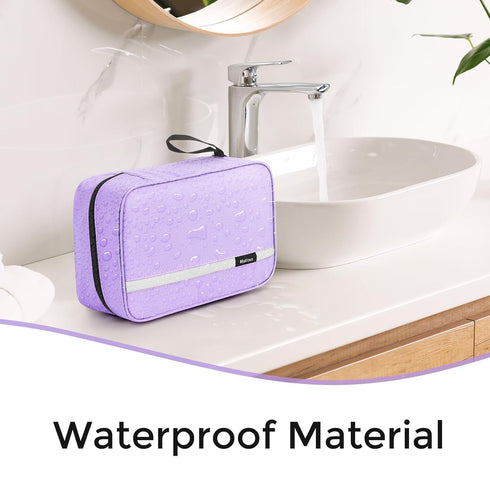 Maliton Travel Toiletry Bag for Women, Hanging Organizer with 4 Compartments, Portable Waterproof Compact Bathroom Bag
