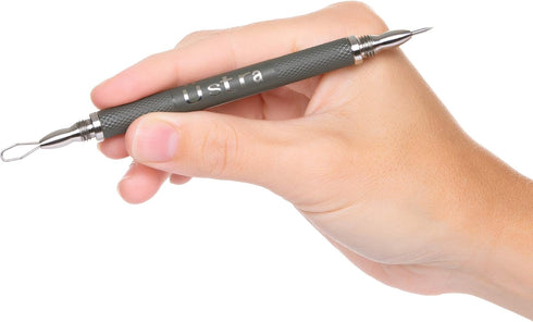 Professional Travel 2-in-1 Blackhead Remover and Comedone Extractor Tool, Surgical Steel for Acne Control
