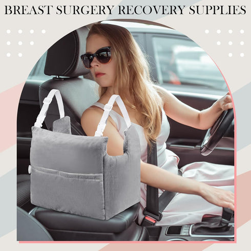 Pack Suzile Mastectomy Pillow for Recovery Mastectomy Recovery Supplies Soft Breast Pillow for Breast Cancer Post
