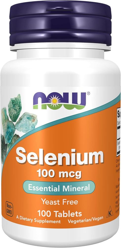 NOW Supplements Selenium (L-Selenomethionine) 100 mcg - 100 Tablets, Essential Mineral*