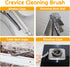 SUOXU Brushes,2pcs Household Thin Cleaning Hard Bristle Grout Scrub Brush Tool for Cleaning Tight Spaces in Home