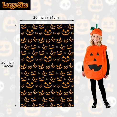 Ymsone 36 56 inches (1 Halloween Extra Large Gift Bags Jumbo - Spooky Gift Bag for Big Presents - Black and Orange