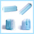 Disposable Daily Contact-Lens Case Organizer, Travel-Friendly Water-Resistant Silicone Case for 30 Lenses (Blue)