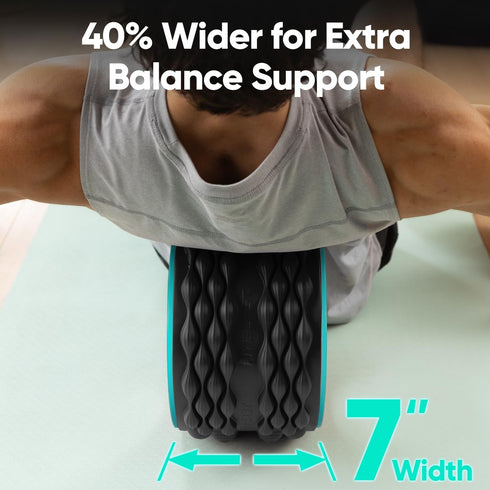 FitBeast Back Stretcher, Back Cracker & Roller, Back Pain Relief Product, Yoga Wheel, Foam Roller for Back Stretching &