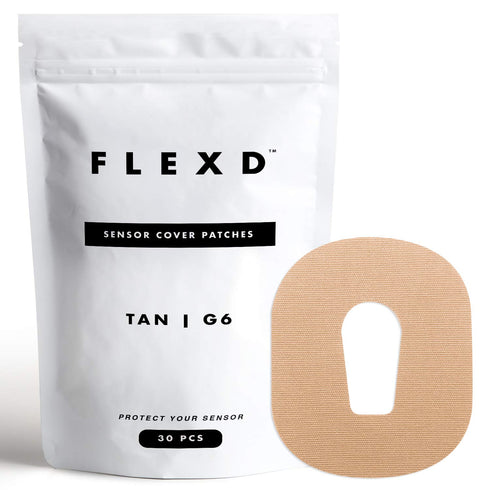 Flexd - Dexcom G6 Over Patches Waterproof (Pack of 30), Tan