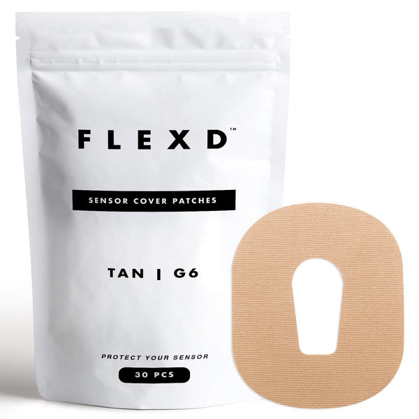 Flexd - Dexcom G6 Over Patches Waterproof (Pack of 30), Tan