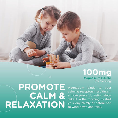 Chapter One Magnesium Gummies, Great Tasting Magnesium for Kids, Calm Kids Magnesium, Certified Kosher (60 Flavored