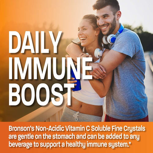 Non Acidic Vitamin C Powder Sodium Ascorbate Non GMO Soluble Fine Crystals - 1 Kilogram for Healthy Immune System