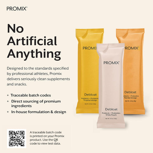 Promix Debloat Prebiotics and Probiotics Supplement for Immune Support, Digestive Health, Nausea Relief - 12 Count