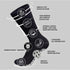 Multipack Brooklyn Socks Non-Skid Cotton Diabetic Neuropathy Crew Socks, Non-Binding Traction Control