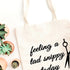 WCGXKO Funny Hairdresser Gift, Cosmetology Graduation Gift Tote with "Feeling a Tad Snippy Today"