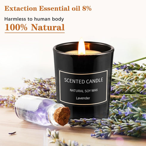 Qizeion 8 Pack Set 3.5oz Candles for Home Scented Aromatherapy Candles Gifts for Women Soy Wax Long Lasting Jar Candles