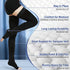 Beister 1 Pair Medical Open Toe Thigh High Compression Stockings with Silicone Band for Women & Men, Firm 20-30 mmHg