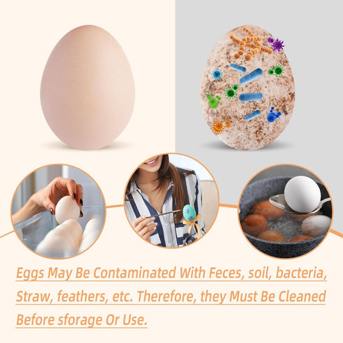 TULOBI 2PCS Silicone Egg Cleaner for Fresh Eggs, Egg Washer for Fresh Eggs, Egg Scrubber for Fresh Eggs, Reusable
