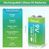 volkate 9V 4 Pack 1000mAh 9 6F22 Rechargeable Batteries for Smoke Detector, Volt Lithium Square Battery with USB-C