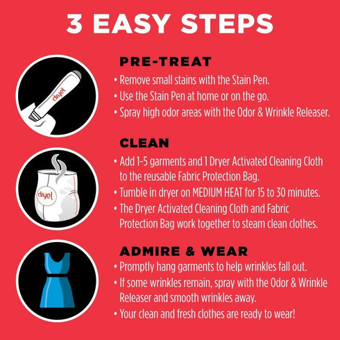 dryel At-Home Dry Cleaner Starter Kit, Gentle Laundry Care for Special Fabrics, 4 Load Capacity