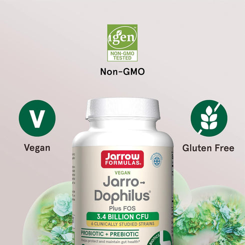 Jarrow Formulas Jarro-Dophilus + FOS, 3.4 Billion CFU, Prebiotic & Probiotics Supplement for Immune & Intestine