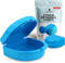 FRESH KNIGHT Retainer Case, 2 Pack with Vent Holes for Denture, Mouth Guard, Aligner, Sky Blue