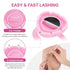 Pretty Memory Glue Rings for Eyelash Extensions, 100PCS Blooming Lash Glue Holder, Pink Volume Fanning Cup