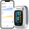 Vibeat Bluetooth Fingertip Pulse Oximeter, Blood Oxygen Saturation Monitor with Finger O2 Meter, Batteries, Lanyard