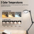 Teiulon 10X 3 360 Magnifying Lamp with HD Glass Lens | Color Temperatures, Adjustable Arm, Metal Clamp & Stand | LED