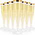 RAIHOMKIT 50 Pack Plastic Champagne Flutes Disposable, Gold Rim Champagne Glasses, 4.5 Oz