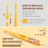 Vekkia Sonic Rechargeable Kids Electric Toothbrush, 3 Modes, 24000 Strokes, IPX7 Waterproof, 2-Min Timer, Yellow