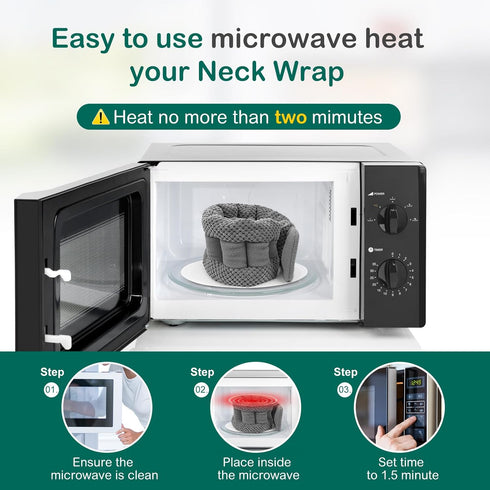 Microwavable Heating Pad for Neck and Shoulders - 33 * 6" Extra Long Weighted Moist Heat Pack for Pain Relief