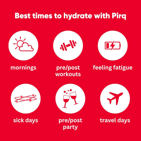 Packets 10 Pirq Hydration - Fruit Punch - Hydration Powder | Electrolyte Drink Mix | Curcumin | B Vitamins | Zero Sugar