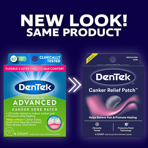 DenTek Canker Relief Sore Patch Relieves Canker Pain, 6 Count (Pack of 1)