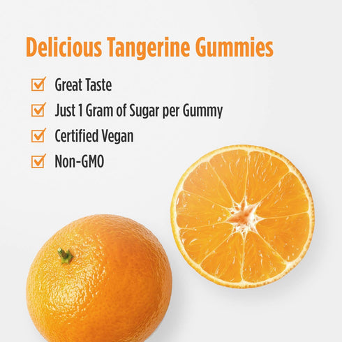 Nordic Naturals Vitamin C Extra Strength Gummies, 60 Gummies, Tangerine Flavor, Low-Sugar Immune Support