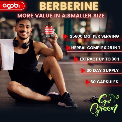 Premium Berberine Supplement | 60 Capsules | Supports Immune System, Cardiovascular & Gastrointestinal Health
