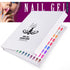Noverlife Professional 216 Nail Colors Chart, White Nail Gel Polish Display Book for Nail Art Salon
