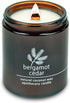 Hemlock Park Crackling Wood Wick Candle, Handcrafted with Natural Coconut Wax (8 oz, Bergamot Cedar)