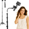 Hugabow Hair Dryer Stand - 360 Rotating Universal Holder, 20-65 Inch Adjustable, Hands