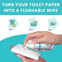Toilet Paper Foam, Liquid Wet Wipe | Eco Friendly Flushable Alternative with Aloe & Vitamin E (1.7 Fl Oz)