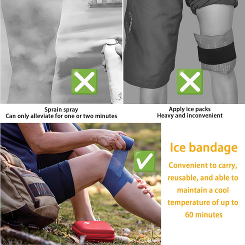 Yehenarn Needed,Reusable,Immediate (2.95in*125.98in) Ice Tape, Athletic Tape, Instant Cold Compression Tape Wrap, Self